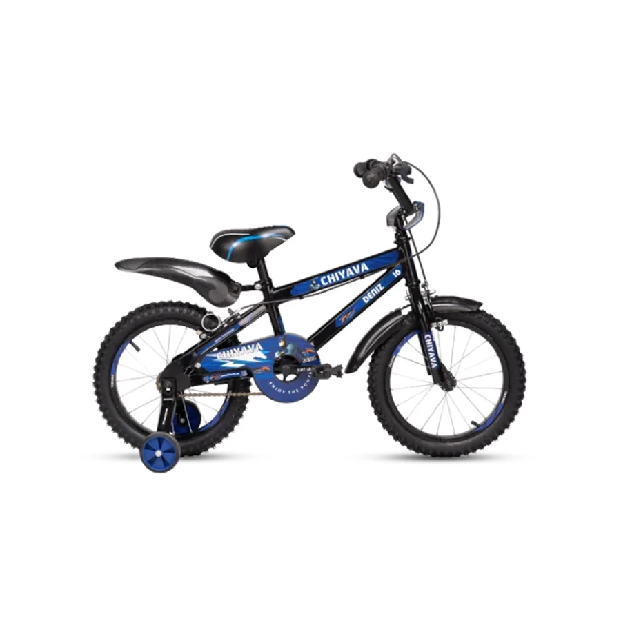 دوچرخه چیاوا مدل دنیز سایز طوقه 16 اینچ رنگ مشکی آبی کد 202011