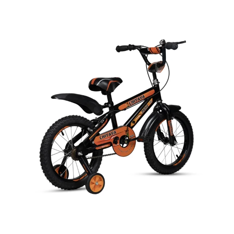 دوچرخه چیاوا مدل دنیز سایز طوقه 16 اینچ رنگ مشکی نارنجی کد 202062
