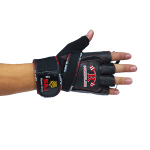 دستکش بدنسازی مردانه راج RAJ  چرم طبيعی کد 202307