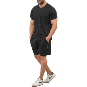 ست تیشرت و شلوارک ورزشی تنفسی مردانه کد 202319
