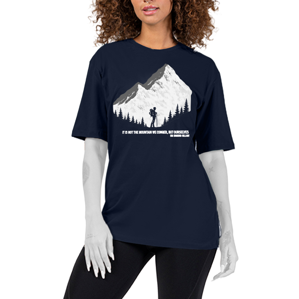 تيشرت لانگ ورزشی زنانه طرح طبيعت گردی کد 202348